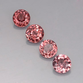 Pedras preciosas de granada malaia multicolorido natural de 3,88 ct, corte redondo, VVS-VS