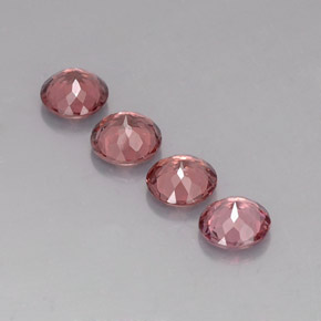 Pedras preciosas de granada malaia multicolorido natural de 3,88 ct, corte redondo, VVS-VS