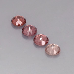 Pedras preciosas de granada malaia multicolorido natural de 3,36 ct, corte redondo, VVS-VS
