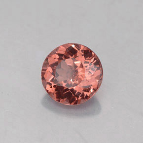 Malaya Garnet Rosa Laranja Natural 1.34ct, Corte Redondo, VVS-VS