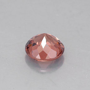 Malaya Garnet Rosa Laranja Natural 1.34ct, Corte Redondo, VVS-VS