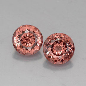 Pedras preciosas de Malaya Garnet Rosa Laranja natural de  ct, Corte Redondo, VVS