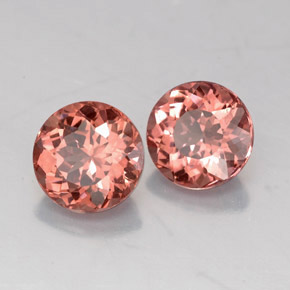Pedras preciosas de Malaya Garnet Rosa Laranja natural de  ct, Corte Redondo, VVS-VS