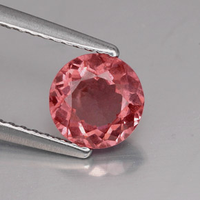 Granada malaia rosa natural 1,31ct, corte redondo, VS