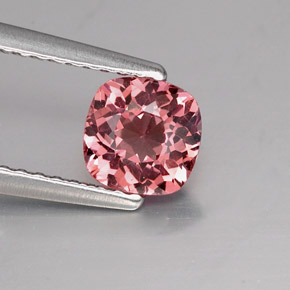 Granada malaia rosa natural 0,94ct, almofada cortada, VS