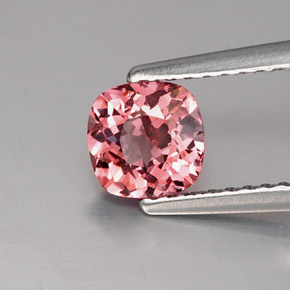 Granada malaia rosa natural 0,94ct, almofada cortada, VS