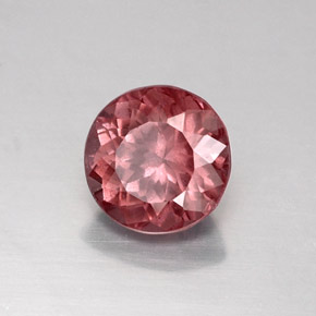 Malaya Garnet rosa rosa Natural 1.41ct, Corte Redondo, VVS-VS