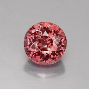 Granada malaia rosa natural 1,65ct, corte redondo, VVS-VS