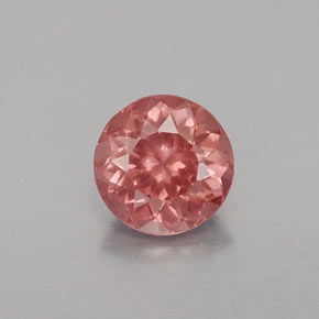 Granada malaia laranja natural 1,02ct, corte redondo, VS