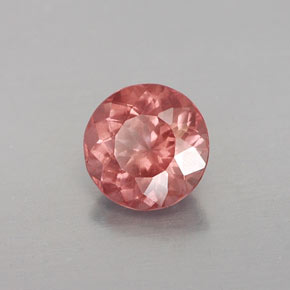 Granada malaia laranja natural 1,02ct, corte redondo, VS