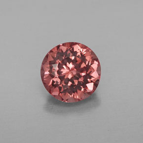 Granada malaia laranja natural 1,35ct, corte redondo, VVS-VS