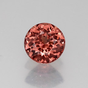 Granada malaia laranja natural 1,18ct, corte redondo, VVS-VS