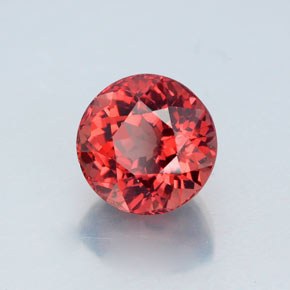 Granada malaia laranja natural 3,33ct, corte redondo, VS