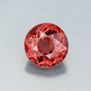 Granada malaia laranja natural 2,95ct, corte redondo, VS
