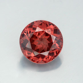 Granada malaia rosa natural 3,54ct, corte redondo, VS