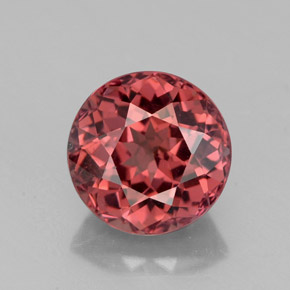 Granada malaia rosa natural 3,22ct, corte redondo, VS