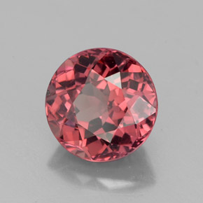 Granada malaia rosa natural 3,22ct, corte redondo, VS