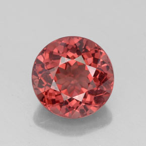 Granada malaia rosa natural 3,21ct, corte redondo, VS