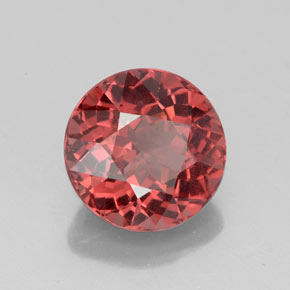 Granada malaia rosa natural 3,21ct, corte redondo, VS