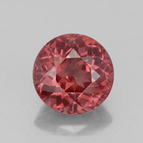 Granada malaia rosa natural 3,14ct, corte redondo, VS