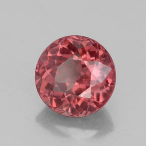 Granada malaia rosa natural 3,14ct, corte redondo, VS