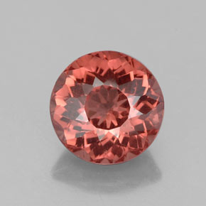 Granada malaia laranja natural 2,53ct, corte redondo, VS