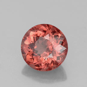Granada malaia laranja natural 2,53ct, corte redondo, VS