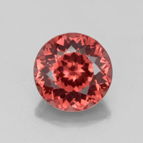Granada malaia laranja natural 2,63ct, corte redondo, VVS