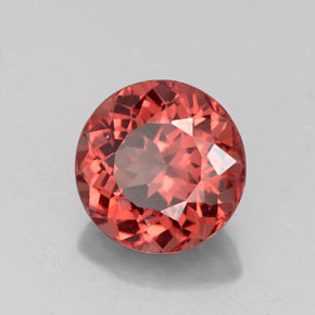 Granada malaia laranja natural 2,63ct, corte redondo, VVS