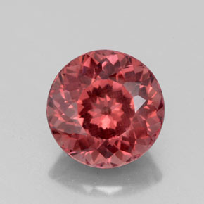 Granada malaia rosa natural 3,06ct, corte redondo, VS