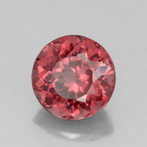 Granada malaia rosa natural 3,06ct, corte redondo, VS