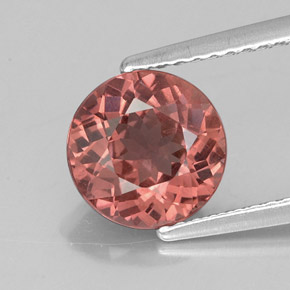 Granada malaia rosa natural 2,37ct, corte redondo, VS