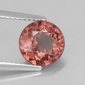 Granada malaia rosa natural 2,37ct, corte redondo, VS