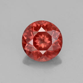 Granada malaia laranja natural 2,57ct, corte redondo, VS