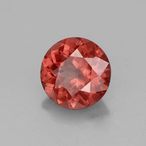 Granada malaia laranja natural 2,57ct, corte redondo, VS