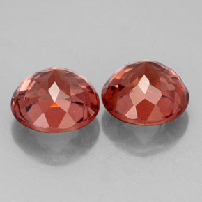 Pedras preciosas de granada malaia rosa natural de  ct, corte redondo, VS