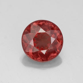 Granada malaia rosa natural 3,18ct, corte redondo, VVS