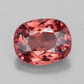 Granada malaia rosa natural 3,66ct, almofada cortada, VVS-VS