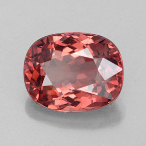 Granada malaia rosa natural 3,66ct, almofada cortada, VVS-VS