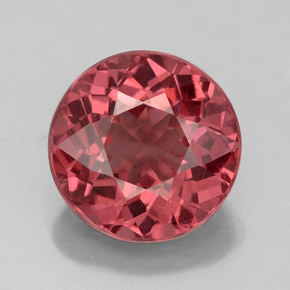 Granada malaia rosa natural 4,37ct, corte redondo, VS