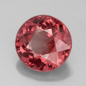 Granada malaia rosa natural 4,37ct, corte redondo, VS