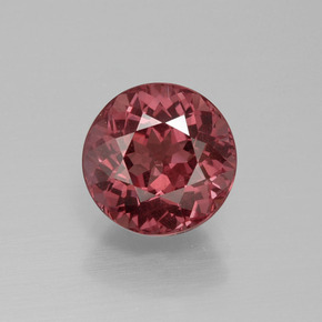 Granada malaia rosa natural 3,84ct, corte redondo, VS