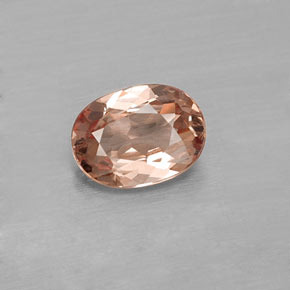 Malaya Garnet Rosa Laranja Natural 0.90ct, Corte Oval, VS