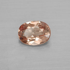 Malaya Garnet Rosa Laranja Natural 0.90ct, Corte Oval, VS