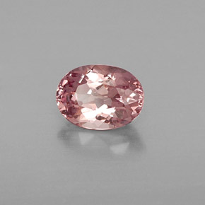 Granada malaia rosa natural 1,02ct, corte oval, VS