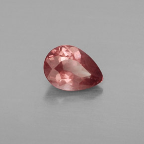 Granada malaia rosa natural 0,79ct, formato de pêra, VS