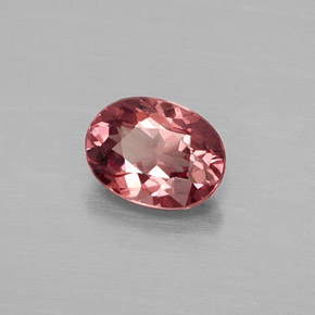 Granada malaia rosa natural 1,03ct, corte oval, VVS-VS