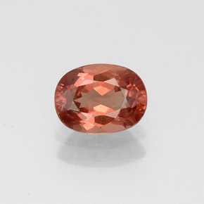 Granada malaia laranja natural 0,99ct, corte oval, VS