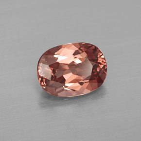 Granada malaia rosa natural 1,14ct, corte oval, VS