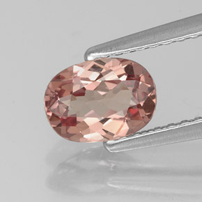 Granada malaia rosa natural 0,97ct, corte oval, VVS-VS